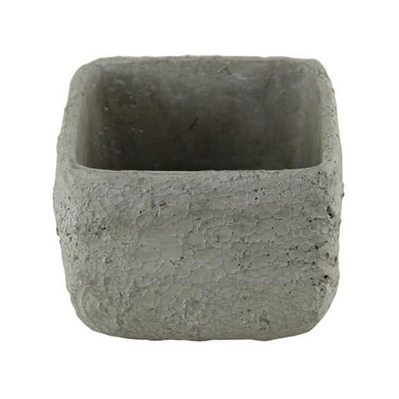 3 lbs Square Cement Planter with Arrow Design