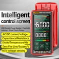 thumbnail image 3 of ANENG 683 6000 Counts Large Touch Screen Digital Multimeter Smart -burn Rechargeable Universal Meter VA Reverse Display NCV Tester with Flashlight for Voltage Current Resistance Capacitance, 3 of 7