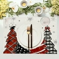 thumbnail image 5 of Uutvery Christmas Polyester Linen Placemats with Heat Insulated Dirt Resistant for Christmas Party Kitchen Dining Room Decor, Holiday Home Decoration, 5 of 6