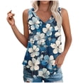 thumbnail image 2 of GaThRRgYP Womens Tank Tops Crewneck,Summer Tank Tops for Women Plus Size,2025 Women's Spring and Summer New Tank Neck Print Casual Fashion Top Purple M, 2 of 8