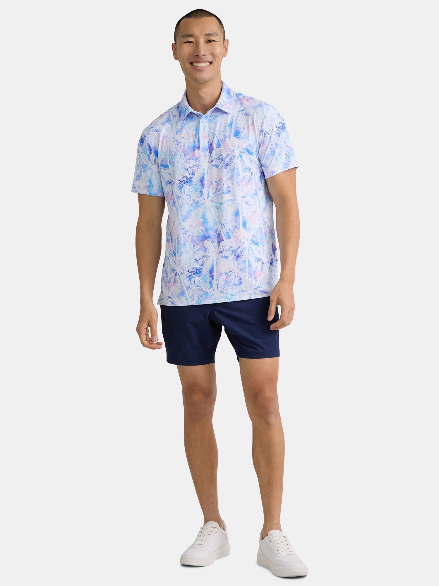Birdie Bound Men's and Big Men's Novelty Print Golf Polo Shirt, Sizes S-5XL