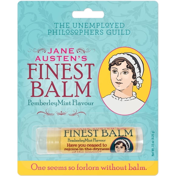 Jane Austen's Finest Balm Bálsamo labial en tubo con sabor a menta, libre de crueldad animal y fabricado en los EE. UU. con ingredientes naturales e importados