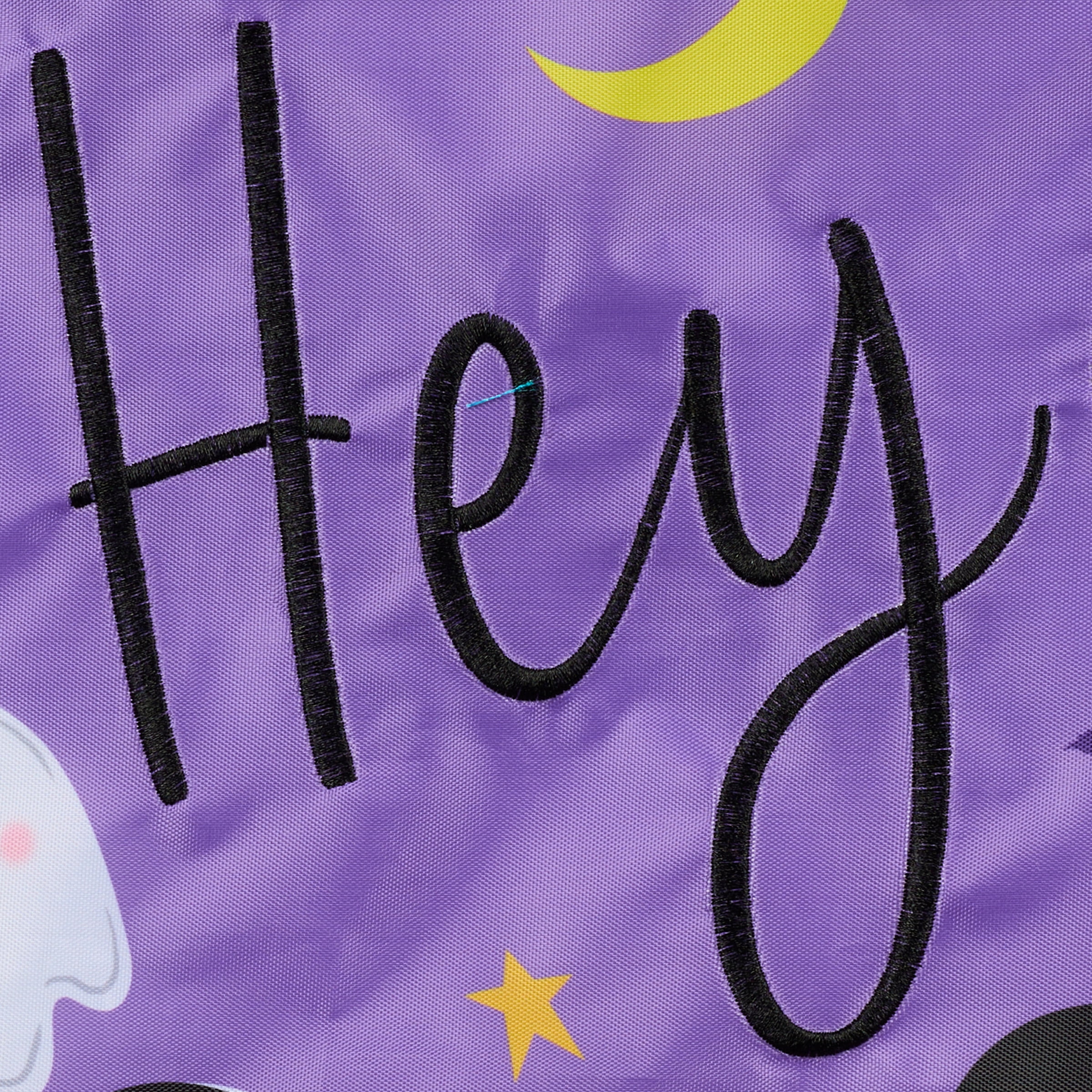 Hey Boo Yard Flag 11.5in x 18in