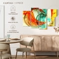 thumbnail image 5 of Elephant Stock Energy Dynamic Abstract Wall Art - Horizontal Multi Panel Canvas - Living Room Wall Decor - Abstract Multi Panel - Orange And Turquoise Decor - 36" x 22", 5 of 8