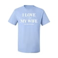 thumbnail image 2 of I Love My Wife Lets Me Go Hunting Hunting Men's Graphic T-Shirt, Light Blue, Large, 2 of 3