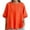 Orange, variant on Summer Akafmk 3/4 Sleeve Shirts for Women,Summer Womens Cotton Linen T Shirts,Summer Irregular Split Thin Loose Large Size Three-quarter Sleeves Round-neck Top/Shirt