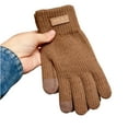 thumbnail image 2 of Winter Wool Gloves for Men Women, Knit Gloves with Touchscreen Fingers, Elastic Thermal Knit Lining Warm Gloves for Cold Weather, 2 of 3