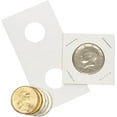 thumbnail image 4 of 100 Pieces Cardboard Coin Holder Flip Mega Assortment, 2 X 2 Inch for Coin Collection,Paper Coin Holders (40mm-100pcs), 4 of 5