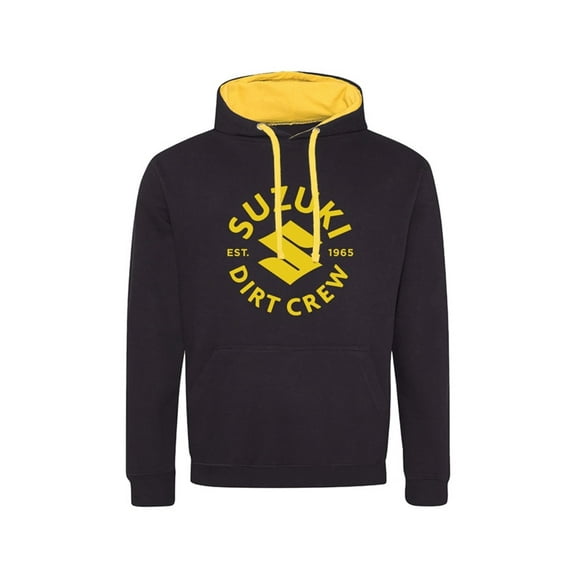 Suzuki Dirt Crew Contrast Pullover Hoodie Black Large