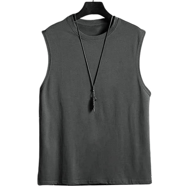 Camisetas sin mangas con cuello redondo y corte holgado