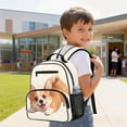 thumbnail image 4 of Jeiento Cute Corgi Toddler Backpack for 2-5 Year Old, 13.5 Inch Preschool Bag for Boys, Lightweight Kids Bookbag with Top Handle & 2 Mesh Side Pockets, 4 of 7