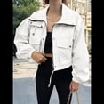 thumbnail image 4 of Chaqueta Corta para Mujer, Anorak Utilitario Extragrande con Cremallera y Bolsillos XXL, 4 of 8