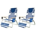 thumbnail image 1 of Ostrich 3-N-1 Altitude Chaise Longue de Plage Inclinable pour Patio Extérieur, Bleu (Lot de 2), 1 of 6