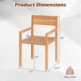 thumbnail image 3 of Costway 1 PCS Outdoor Teak Wood Chair Patio Dining Armchair with Slatted Seat & Backrest, 3 of 8