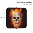 thumbnail image 2 of Honeii Satanic Skull print Leather Coaster Set of 4, ideal for safeguarding your furniture from drinks spills and effortless cleanup-Square, 2 of 6