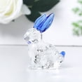 thumbnail image 2 of HCTSHG Glass Bunny Crystal Rabbit Figurine, Collectible Spring Easter Bunny Decorations, Glass Art Animal Paperweight, Easter Home Decor, Creative Gift Idea, Tabletop Decor, and Glass Sculpture, 2 of 6