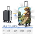 thumbnail image 4 of Hirioo Cartoon Mushroom House for Elasticity Suitcase Cover (No luggage Included) Durable Luggage Protector Fits 18-32 Inch Luggage-Medium, 4 of 7