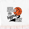 thumbnail image 4 of Inktastic Little Sister and Biggest Fan Basketball Player Girls Toddler Dress, 4 of 5