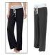 thumbnail image 3 of Pantalones de cómodos elástico mujer, estilo casual, acampanado, pierna ancha, yoga, liso, para mujer, transpirables, cómodos, pantalones Negro Soledad pantalones de pijama para mujer, 3 of 10