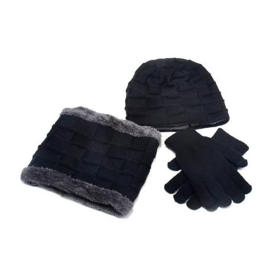 Men's 3pc Hat, Neck Warmer & Glove Set