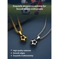 thumbnail image 6 of ChainsProMax Soccer Ball Necklace Men Stainless Steel Wheat Rope Chain Sport Pendant Soccer Gifts, 6 of 8
