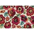 thumbnail image 1 of Loloi Francesca 3'6" x 5'6" Hand Hooked Rug in Ivory and Fuchsia, 1 of 2