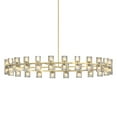 thumbnail image 4 of Modern Gold Crystal Chandelier,48" K9 Crystal Chandeliers for Dining Room Over Table,Wagon Wheel Chandeliers for Dining Room,Living Room,Foyer,Includes 48XG4 Bulbs with LED, 4 of 8