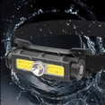 thumbnail image 2 of Cateissary ABS faro botón de presión recargable alimentado por 7 engranajes USB transpirable luz dura al aire libre Camping pesca faro Iluminación y accesorios Cateissary HA074141-01, 2 of 6