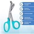 thumbnail image 2 of 12/Pack Teal Handle Trauma Shears 7.25" Stainless Steel Scissors for Paramedics, EMT, Nurses, Firefighters + More, 2 of 8