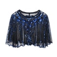 thumbnail image 5 of PrettyGuide Women's 1920s Shawl Beaded Sequin Deco Evening Cape Bolero Flapper Cover up, 5 of 5