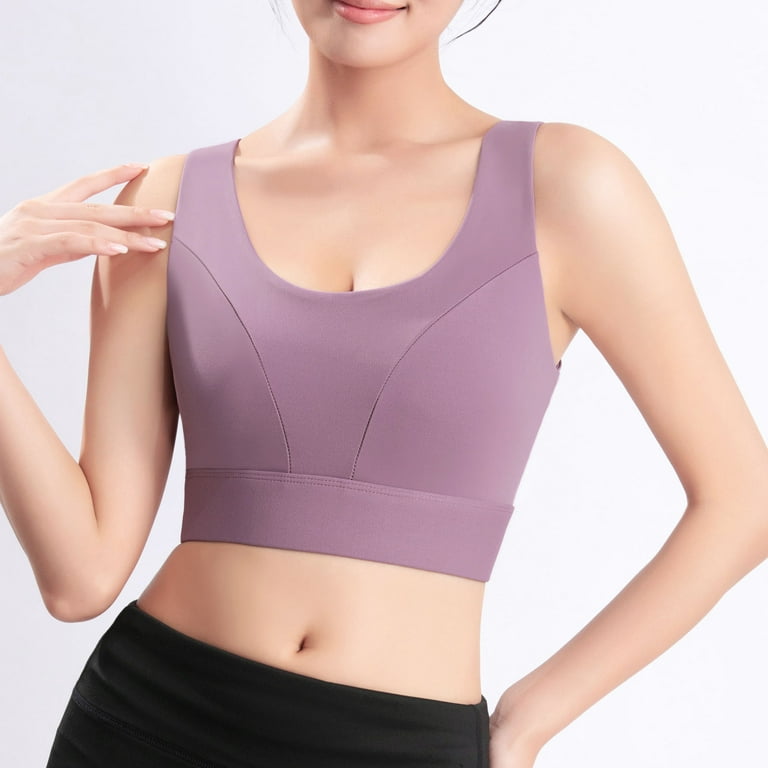 Bigersell Strapless Bra for Big Busted Women Sport Yoga Bra Shockproof  Fitness High Strength Big U Back Yoga Vest Female Camisoles with Built In  Bra