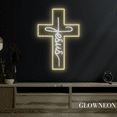 thumbnail image 2 of Glowneon Jesus Cross Neon Sign, Jesus Led Sign, Christian Wall Decor, 2 of 4