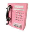 thumbnail image 4 of Teléfono fijo de pared, modelo de hierro, adorno artesanal, accesorios decorativos retro Rosa, 4 of 9