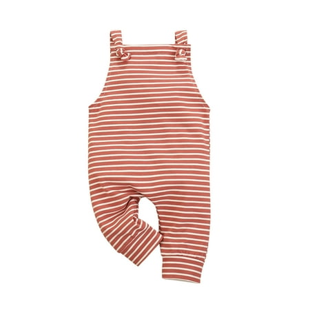 

Herrnalise Newborn Infant Baby Boys Girls Sleeveless Striped Romper Jumpsuit Clothes