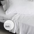 thumbnail image 4 of Furinno Angeland Vienne 4-Piece Microfiber Bed Sheet Set, Full, White, 4 of 7