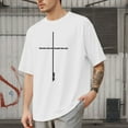 thumbnail image 2 of SLdy Jesus Shirts for Men Oversized Tshirts for Men Cross Bible Verse Tops Graphic Tees, White XL, 2 of 7