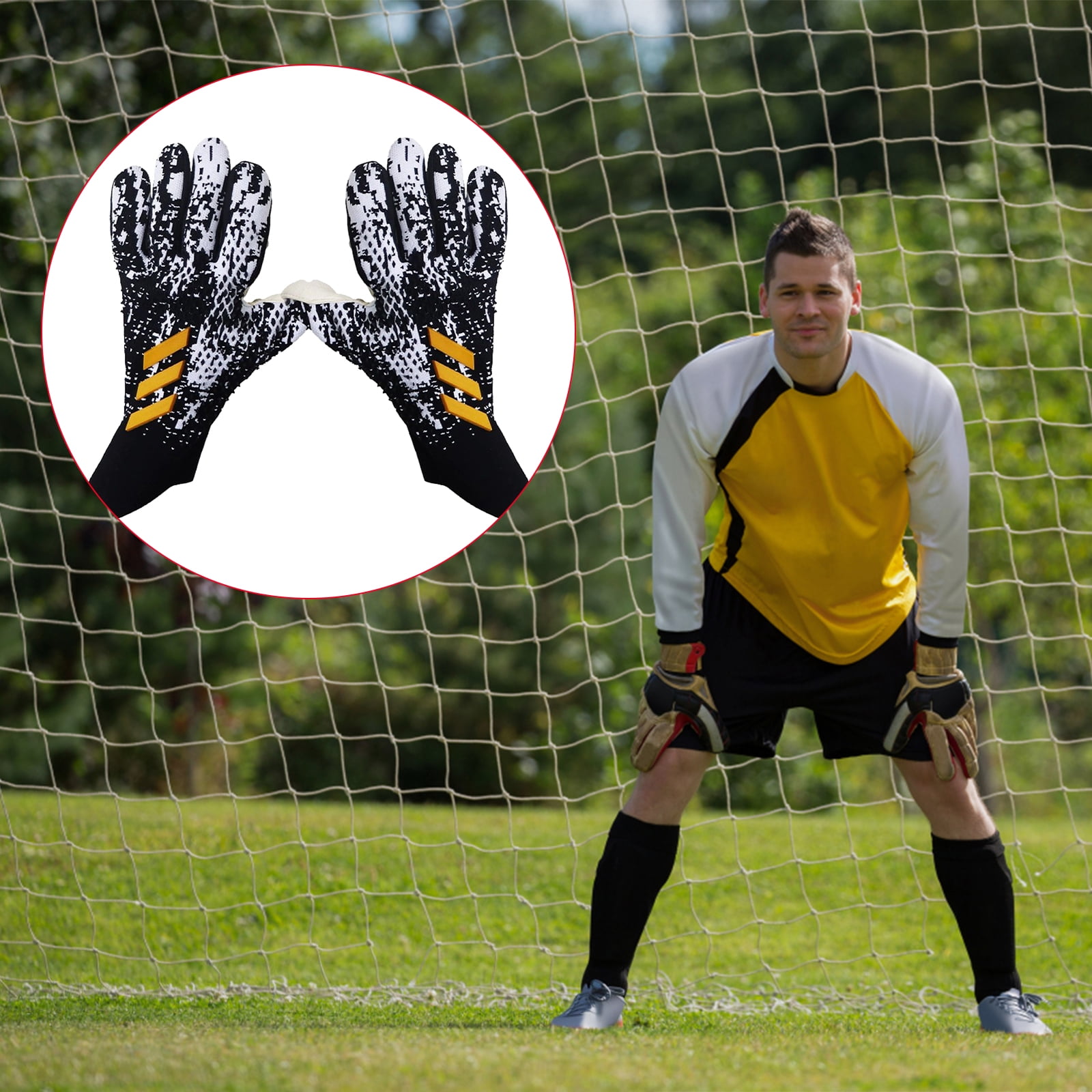 Soccer Goalkeeper Gloves Thickned Non-Skid Latex Cold-Resistant