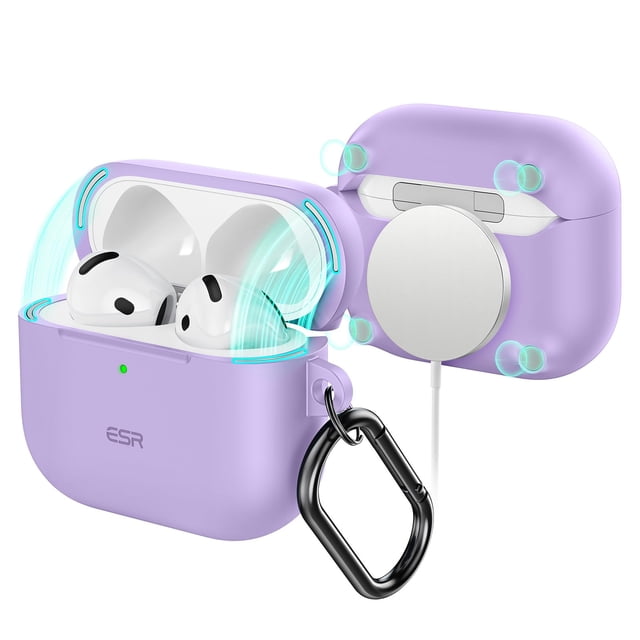 Funda para AirPods 4 ESR HaloLock con MagSafe Purple