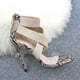 thumbnail image 4 of Zapatos de mujer Patrón de serpiente Sandalias Moda Tacones altos transparentes Zapatos grandes Wmkox8yii  hfjk4403, 4 of 8