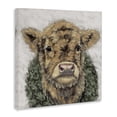 thumbnail image 4 of Stupell Industries Calf with Holiday Wreath Holiday Painting Gallery Wrapped Canvas Art Prints Wall Art, 17 x 17, 4 of 8