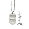 thumbnail image 2 of Chisel  Stainless Steel Brushed and Polished Dog Tag 22-inch Necklace, 2 of 2