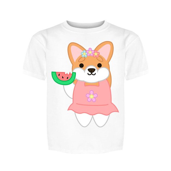 Corgi In A Swimsuit Tee Girl's -Image by Shutterstock
