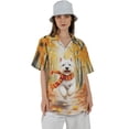 thumbnail image 4 of Welcome Fall West Highland White Terrier Strolling Through the Autumn Maple Forest Hawaiian Shirt Breathable Summer Unisex Merch Westie Westy Dog Lover - 12012, 4 of 6