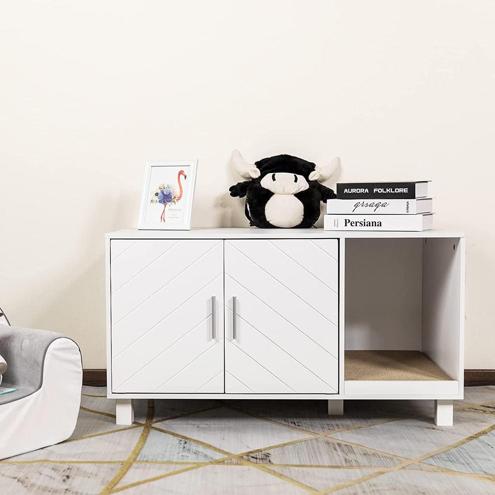 Eclife Cat Litter Box Enclosure, Hidden Litter Box Furniture Covered