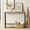 Oak, variant on 39.4in Narrow Console Sofa Table with Power Outlets and USB Ports, Skinny Couch Table with Metal Frame and Charge Station with 4.9ft Extension Cord, Rustic Brown