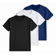 thumbnail image 2 of Pack 3 Playeras Deportivas Mujer Cuello Redondo,Black White Navyblue,L, 2 of 7