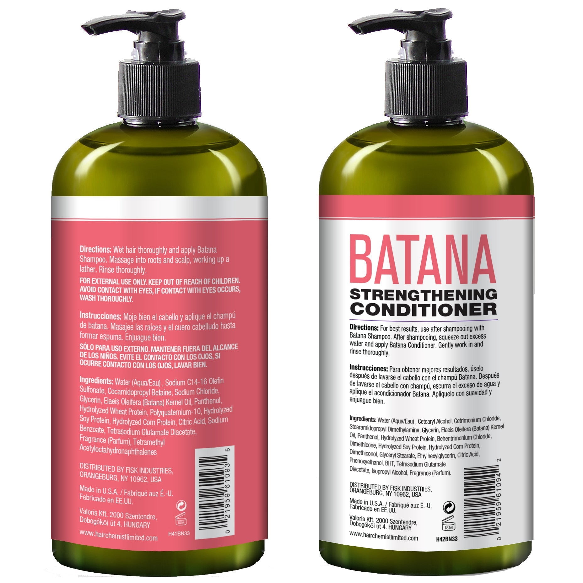 Hair Chemist Batana Strengthening Shampoo & Conditioner 33.8 oz