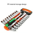 thumbnail image 5 of Universal Ratchet Socket Wrench Storage Rack 1/2" 3/8" 1/3" Drive Square Tray, 5 of 9