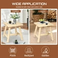 thumbnail image 6 of HOMEDIARY Wooden Adirondack Log Side Table, Cedar Wood Outdoor Square End Table w/Slatted Tabletop, Oversize 19.5” Indoor Outdoor Patio Side Coffee Table for Garden Patio Backyard Porch, Natural, 6 of 7