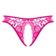 thumbnail image 4 of Elainilye Fashion Womens Bikini Underwear Cotton Sexy Underwear Thong Lace Bow Bikini Panties Pearl Silky Comfy Lace Brife,Pink, 4 of 4